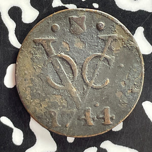 1744 Netherlands East Indies Utrecht 1 Duit Lot#T7464