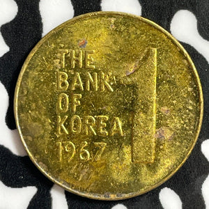 1967 Korea 1 Won Lot#E3511 High Grade! Beautiful!