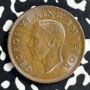 1942 New Zealand 1/2 Penny Half Penny Lot#T7133 High Grade! Beautiful!
