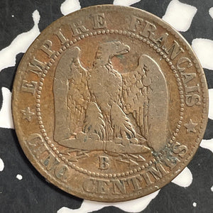 1854-B France 5 Centimes Lot#E7659