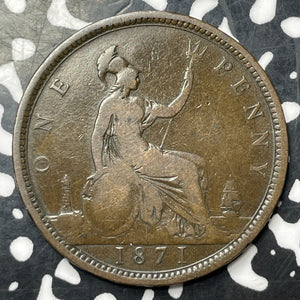 1871 Great Britain 1 Penny Lot#JM8704 Key Date!