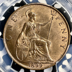 1899 Great Britain Victoria 1 Penny PCGS MS64RB Lot#G9831 Choice UNC! S-3961