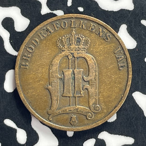 1879 Sweden 2 Ore Lot#T9177