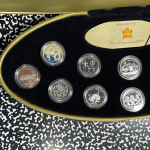 1999 Canada New Millennium 12x Coin Proof Set Lot#B2698 Silver! With Case