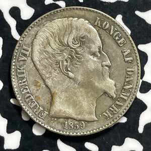 1859 Danish West Indies 20 Cents Lot#JM9945 Silver! Nice!