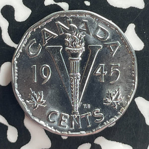 1945 Canada 5 Cents Lot#T7586 High Grade! Beautiful!