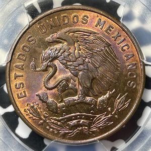 1959-Mo Mexico 20 Centavos PCGS MS64RB Lot#G7710 Beautiful Toning! Key Date!