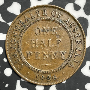 1926 Australia 1/2 Penny Half Penny Lot#E6312