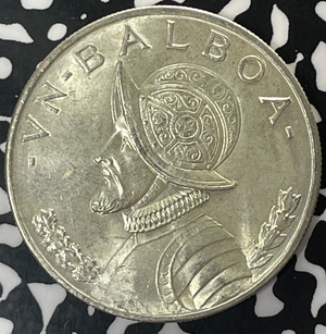 1947 Panama 1 Balboa Lot#T3104 Large Silver Coin! High Grade! Beautiful!