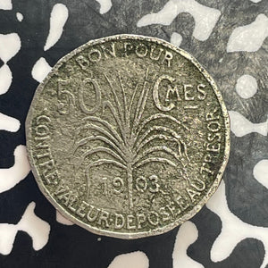 1903 Guadeloupe 50 Centimes Lot#T6378