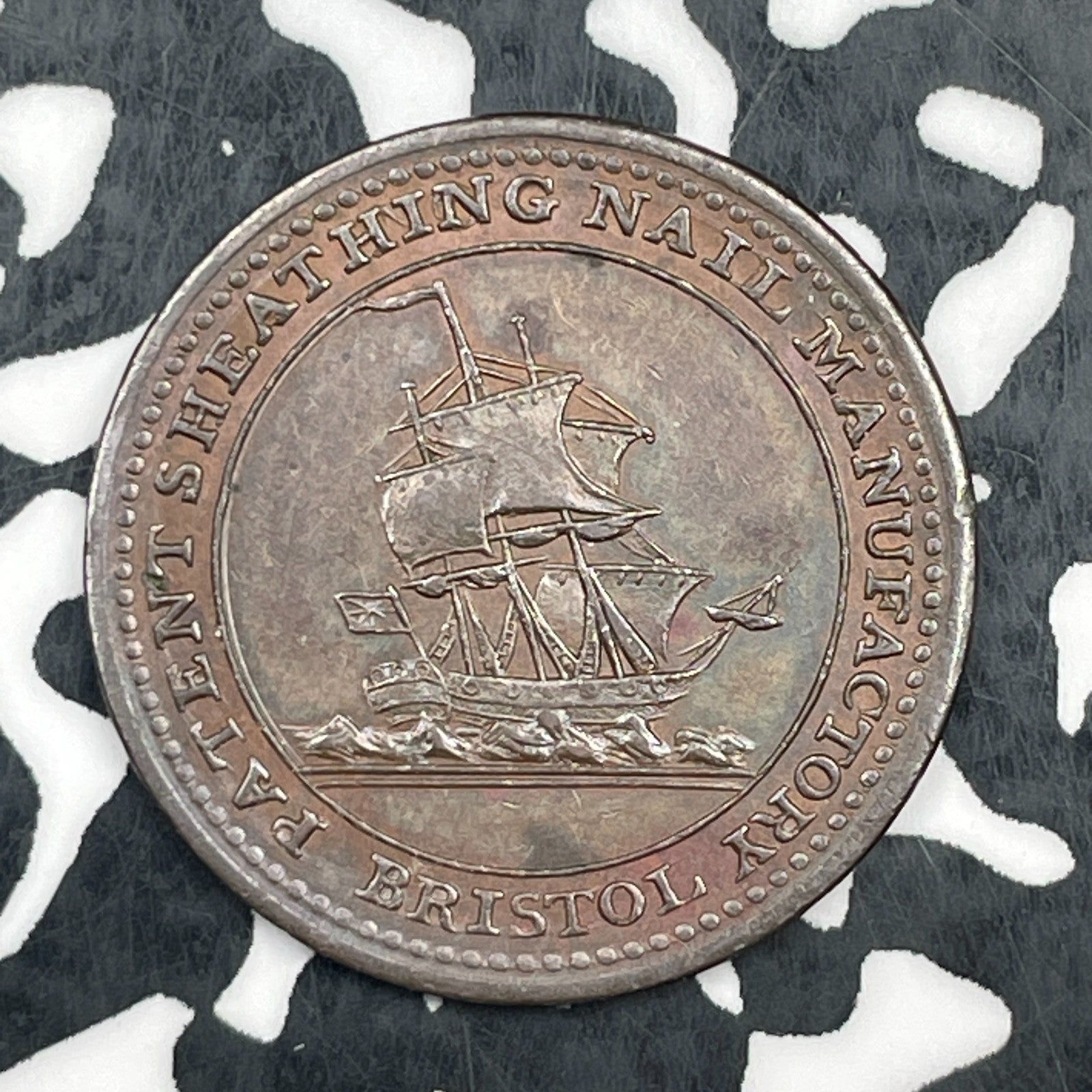 1811 Great Britain Somerset Bristol Farthing Token Lot#JM1726 Nice! DH#119