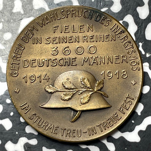 1924 Germany Quedlinburg WWI Memorial Medal Lot#JM7572 40mm