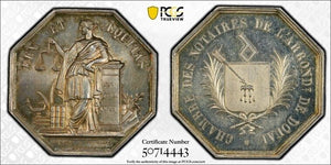 (1880-DT) France Notaries Of Douai Jeton PCGS MS65 Lot#G9433 Gem BU!