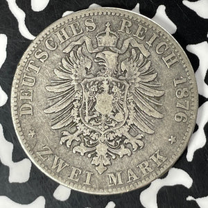 1876-D Germany 2 Mark Lot#T4873 Silver!