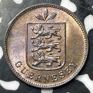 1911-H Guernsey 1 Double Lot#E8821 High Grade! Beautiful!