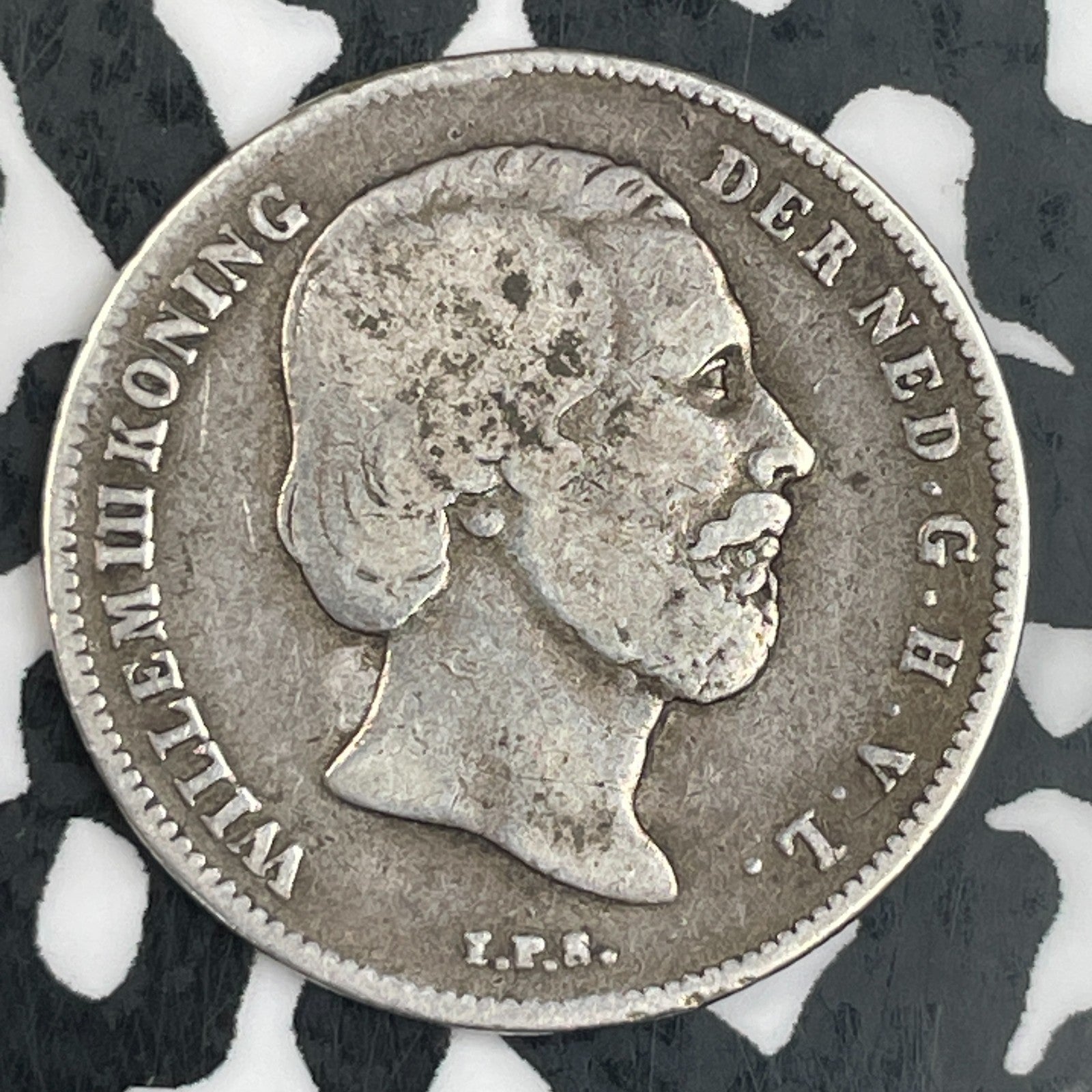 1868 Netherlands 1/2 Gulden Half Gulden Lot#F6819 Silver!