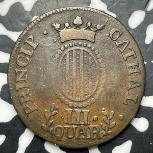 1811 Spain Catalonia 3 Quartos Lot#MK359
