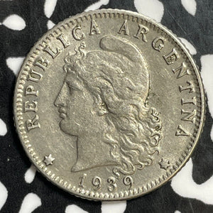 1939 Argentina 20 Centavos Lot#E5748