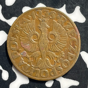 1938 Poland 5 Groszy Lot#C0481