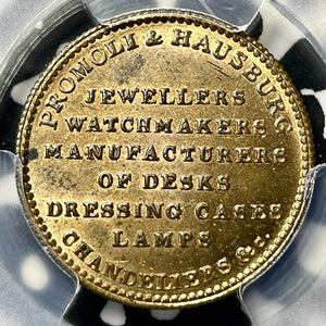 (1843) G.B. Liverpool Promoli & Hausburg Farthing Token PCGS MS64RB Lot#G9848