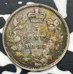 1893 Canada 5 Cents Lot#C0318 Silver!