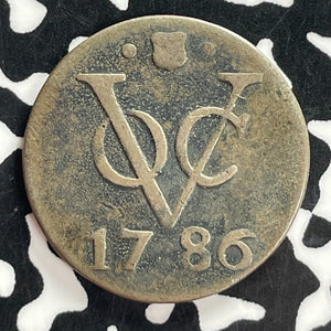 1786 Netherlands East Indies Utrecht 1 Duit Lot#T7419