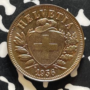 1936-B Switzerland 2 Rappen Lot#T5093 High Grade! Beautiful Toning!