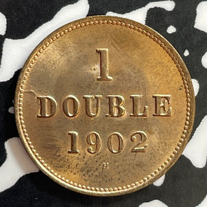 1902-H Guernsey 1 Double Lot#E9290 High Grade! Beautiful!