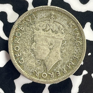 1946 Mauritius 1/4 Rupee Lot#T8619 Silver!