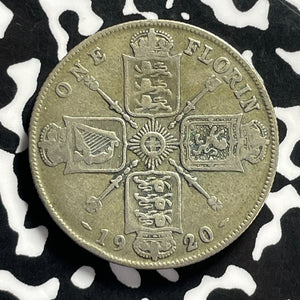 1920 Great Britain 1 Florin Lot#T9520 Silver!