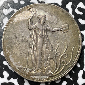 1839 Peru 1 1/2 Peso Proclamation Medal Lot#JM7039 Large Silver! Fonrobert-9062