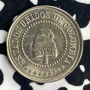 1881 Colombia 2 1/2 Centavos Lot#T8377 High Grade! Beautiful!