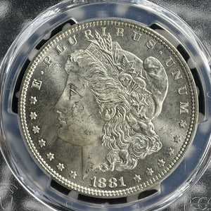 1881 U.S. $1 Morgan Dollar PCGS MS65 Lot#G358 Silver! Gem BU!