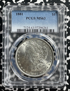 1881 U.S. $1 Morgan Dollar PCGS MS63 Lot#G573 Silver! Choice UNC!