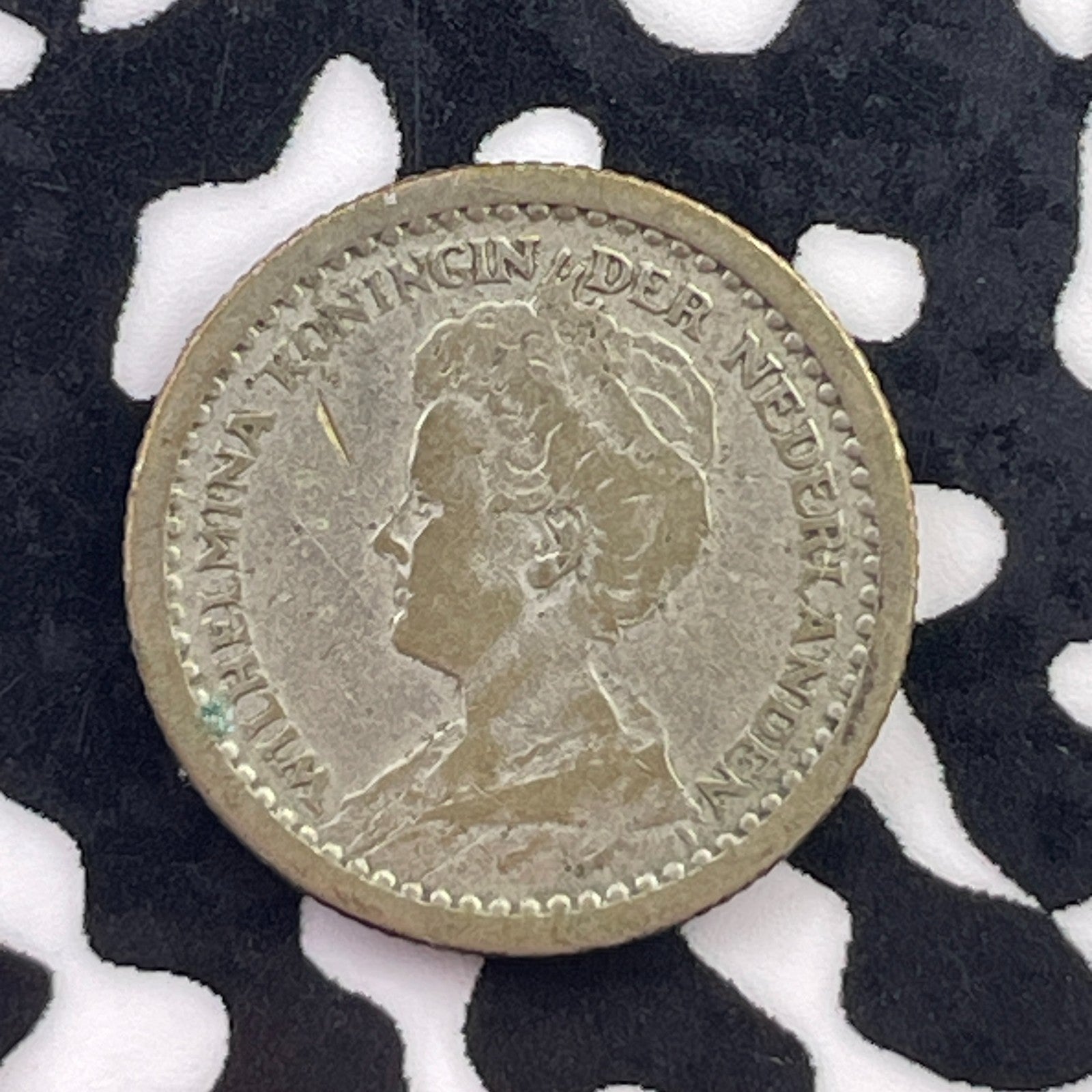 1912 Netherlands 10 Cents Lot#C5991 Silver!