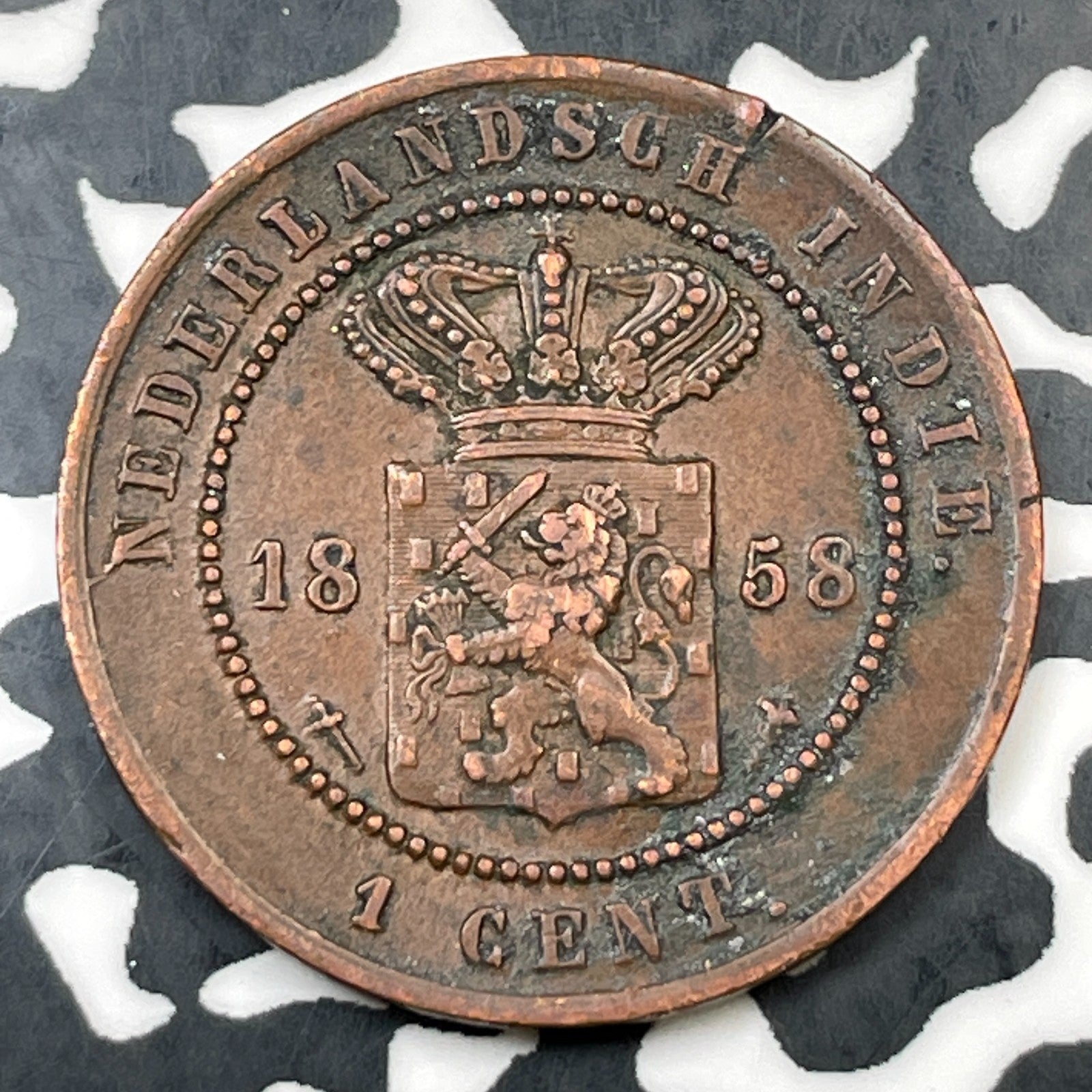 1858 Netherlands East Indies 1 Cent Lot#N3918
