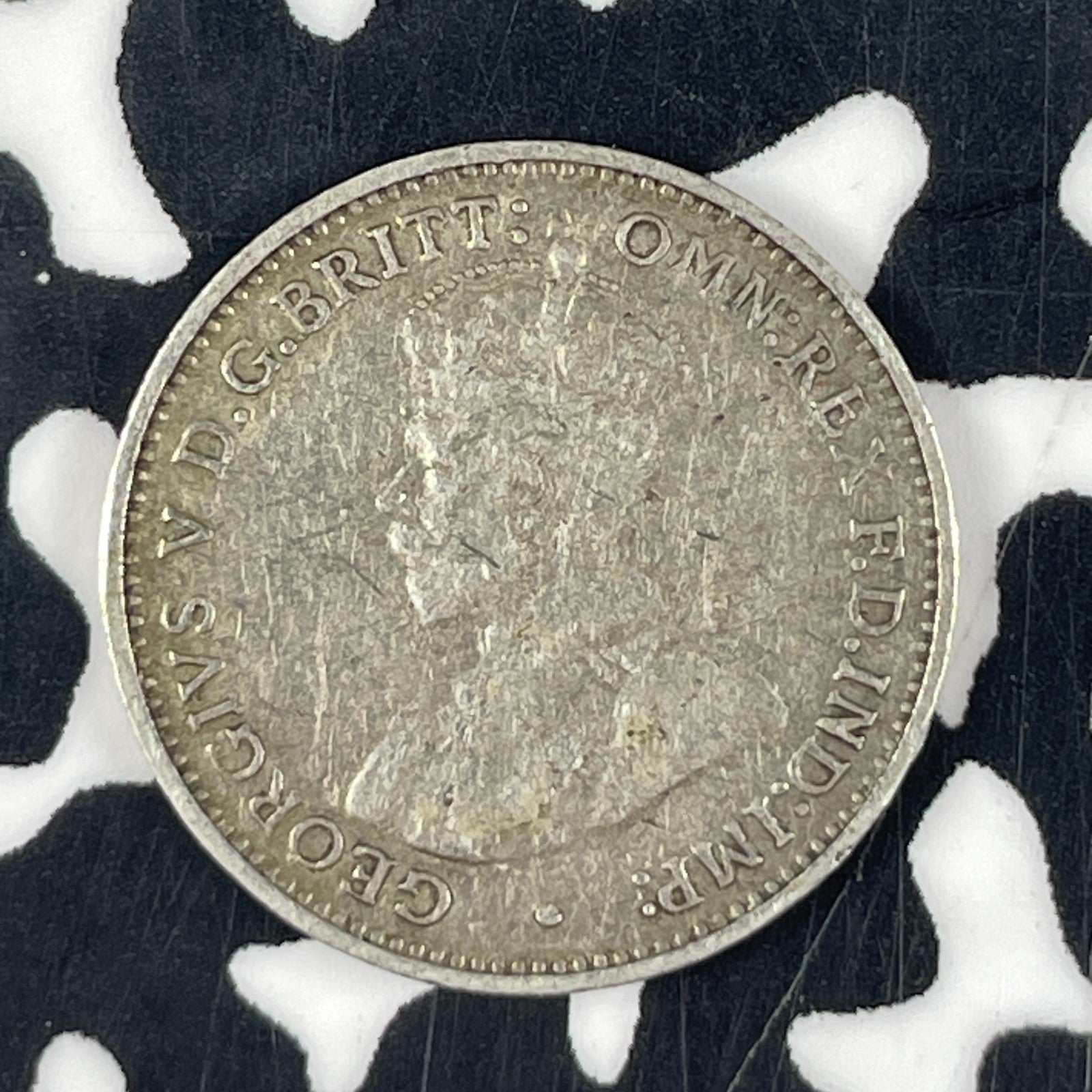 1936 Australia 3 Pence Threepence Lot#F1574 Silver!