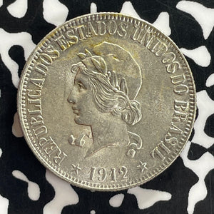 1912 Brazil 1000 Reis Lot#C0978 Silver! High Grade! Beautiful! KM#507