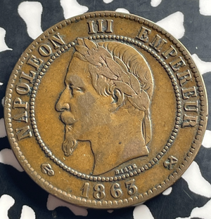 1863-K France 10 Centimes Lot#T8994 Nice!