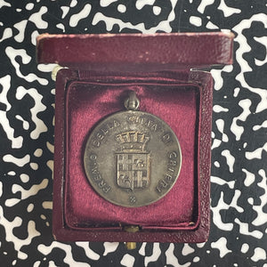 1911 Italy Chieri Exhibition Medal Lot#OV1575 Silver! With Original Box, 29mm