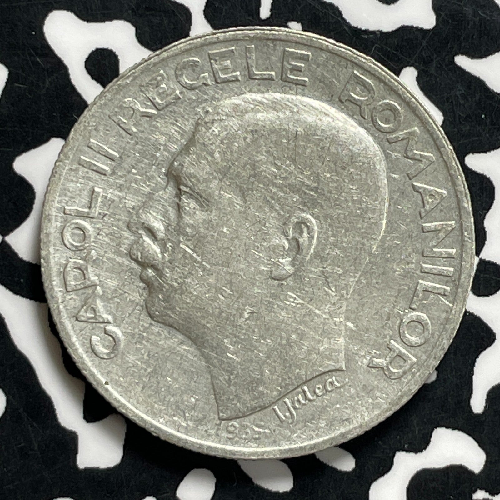 1935 Romania 250 Lei Lot#JM9976 Silver! Very Scarce!