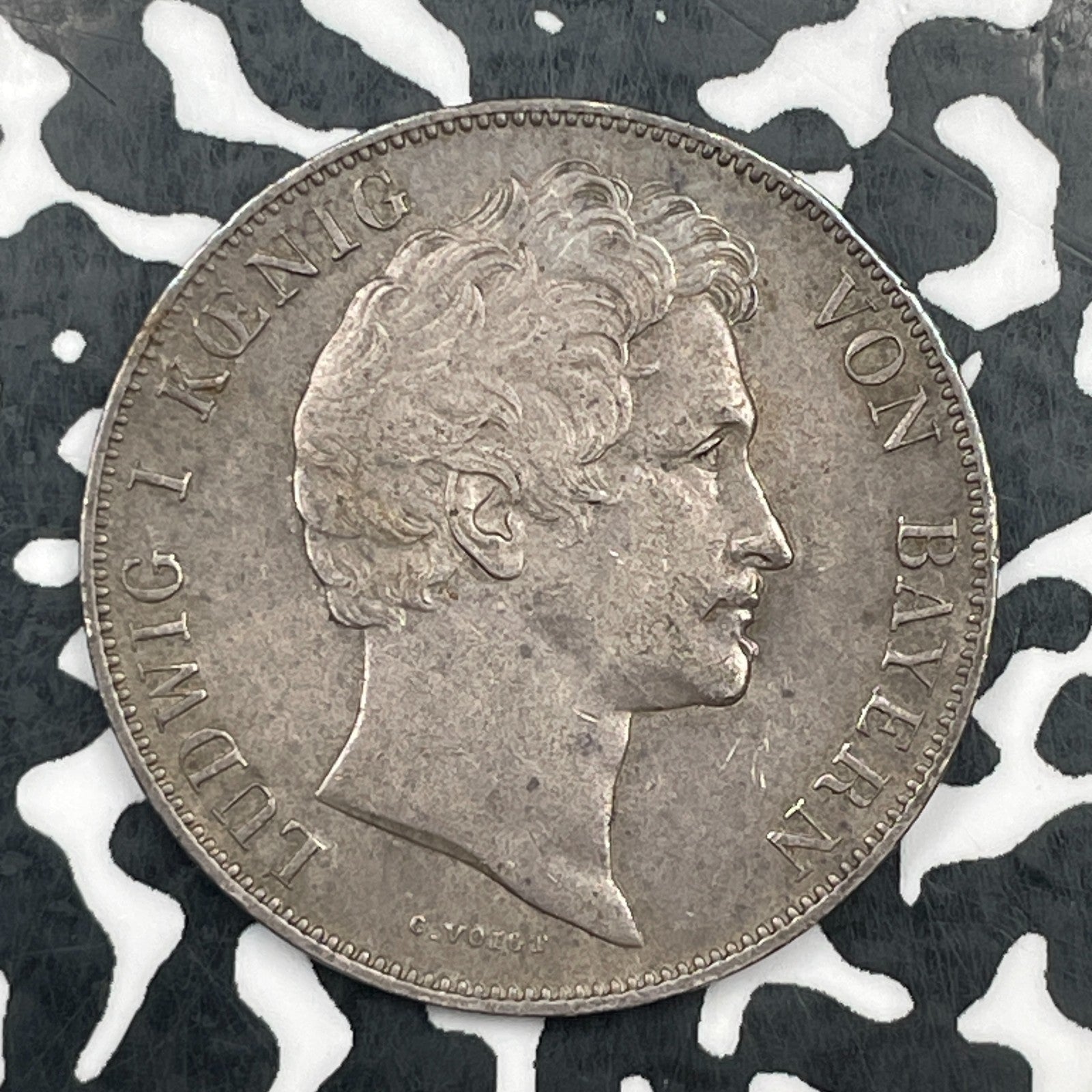 1844 Germany Bavaria 1 Gulden Lot#JM1714 Silver! Nice!