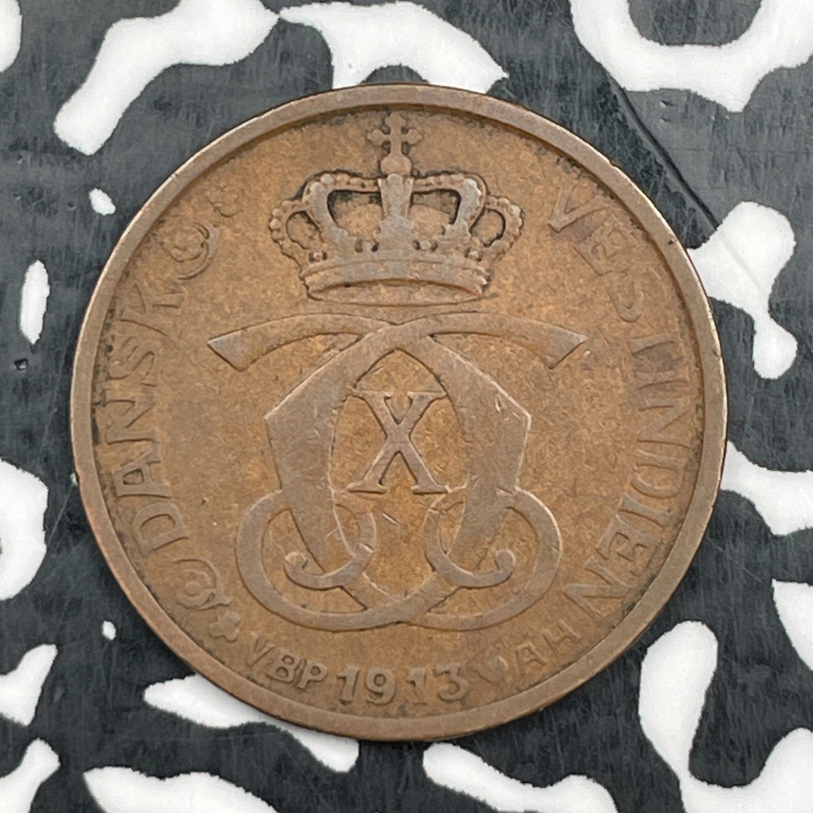 1913 Danish West Indies 1 Cent Lot#N1062