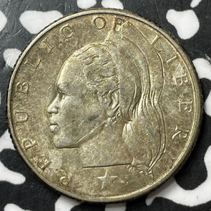 1960 Liberia 25 Cents Lot#D7702 Silver! Nice!