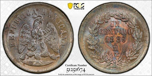 1889-Mo Mexico 1 Centavo PCGS MS63BN Lot#G9331 Choice UNC!