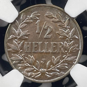 1906-J German East Africa 1/2 Heller NGC MS64BN Lot#G9119 Choice UNC!