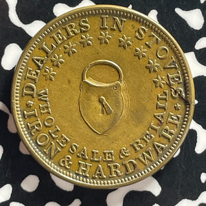 (1850s) U.S. Grand Rapids Michigan Foster & Parry Merchant Token Lot#T7600 Nice!