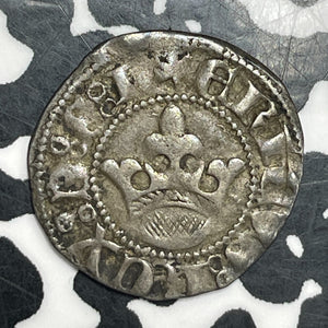 (1405-1420) Denmark Erik Of Pomerania AR Sterling Lot#JM9452 Silver! Nice!
