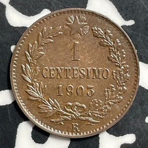 1903-R Italy 1 Centesimo Lot#T1407 High Grade! Beautiful!