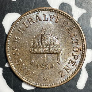 1894-KB Hungary 2 Filler Lot#T2902 High Grade! Beautiful!